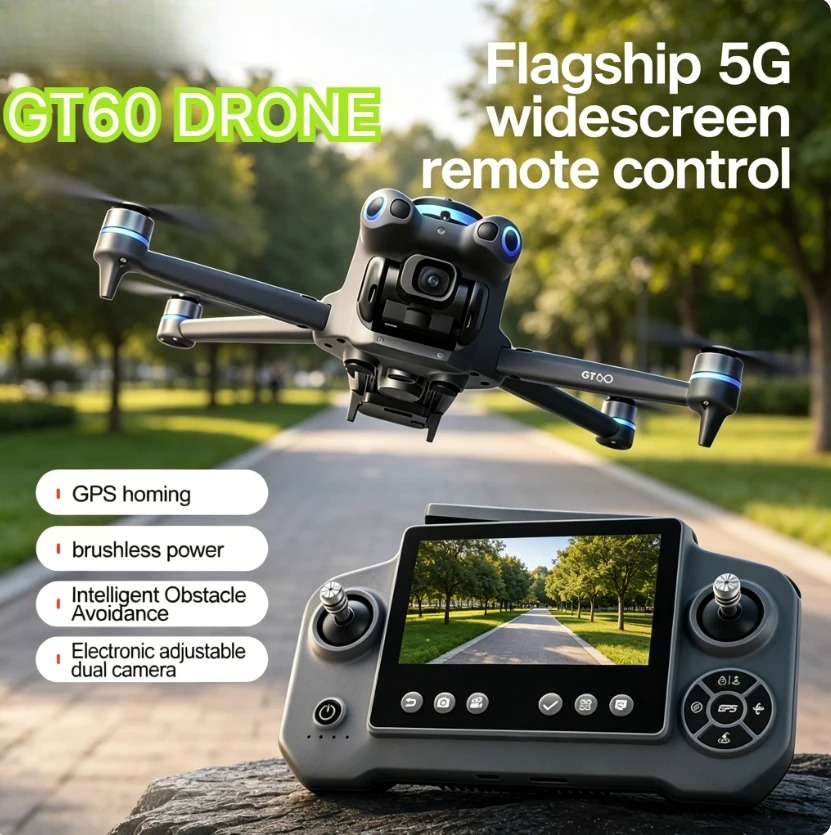 Fpv Brushless Rc Drone 4K - Оригинальный складной квадрокоптер GT60 с GPS,