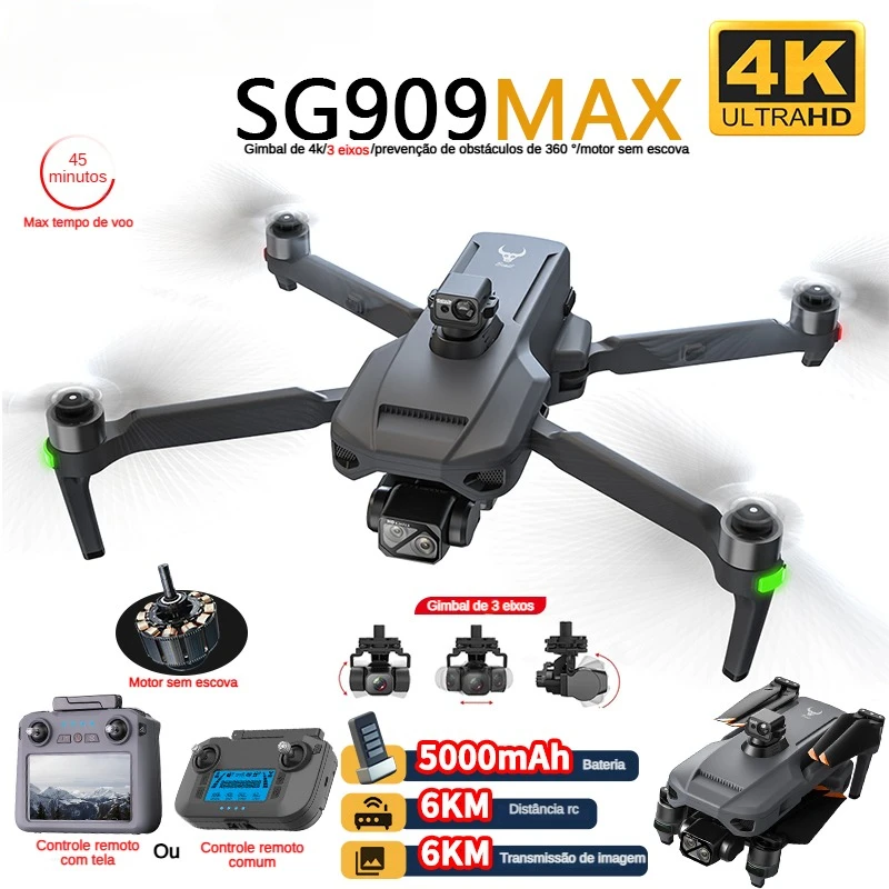 Fpv Brushless Rc Drone 4K - ZLL SG909 SG909MAX Профессиональный дрон с