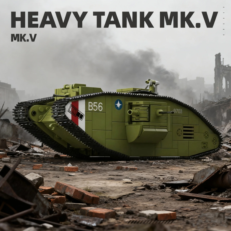 900 деталей, тяжелый танк Перв – обзор и цена Lego Compatible Military Tank