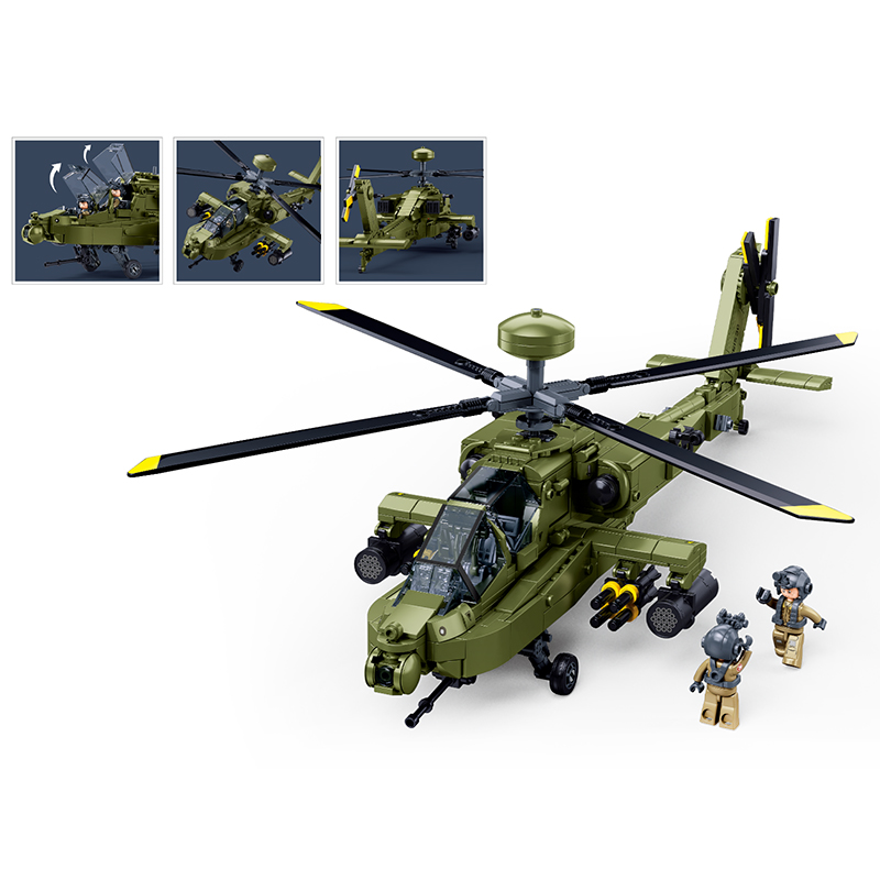 Sluban M38‑B1536 Boeing AH‑64D – обзор и цена Lego Compatible Military Tank