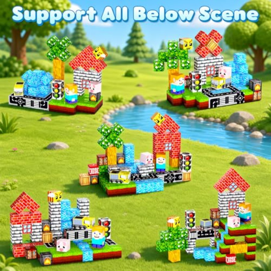 Набор магнитных блоков (100 шт – обзор и цена Magnetic Building Tiles Set 100Pcs