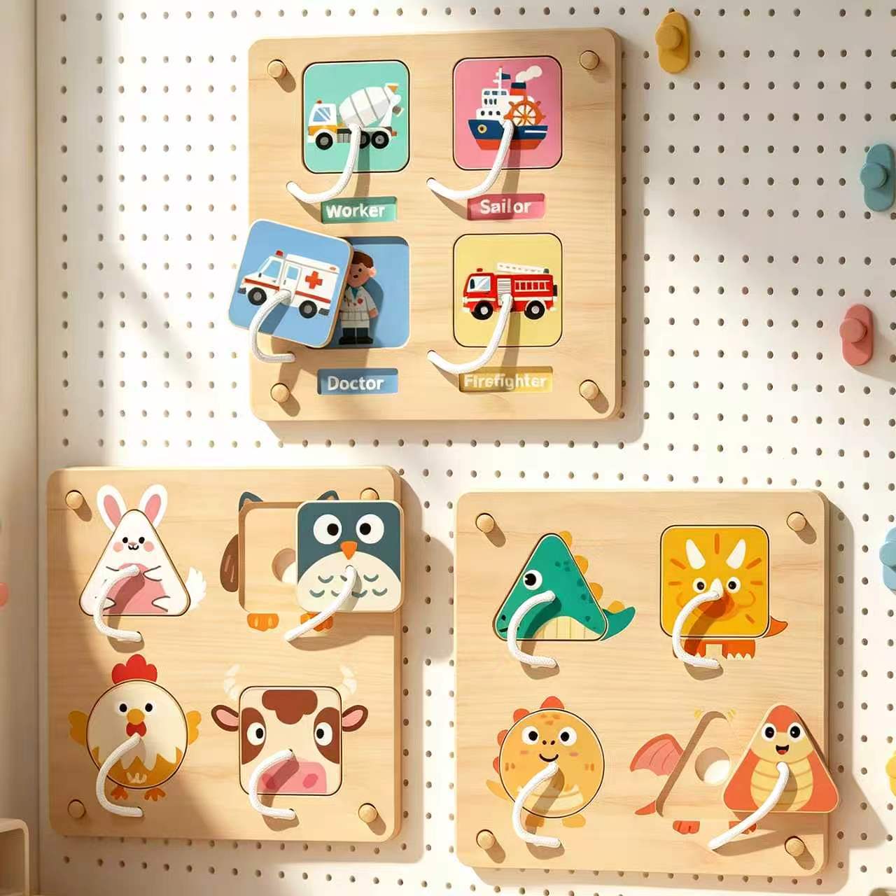 Деревянная развивающая доска М – обзор и цена Montessori Wooden Busy Board Toddler