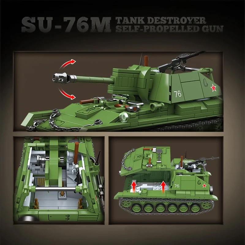 Советский танк-разрушитель СУ- – обзор и цена Lego Compatible Military Tank