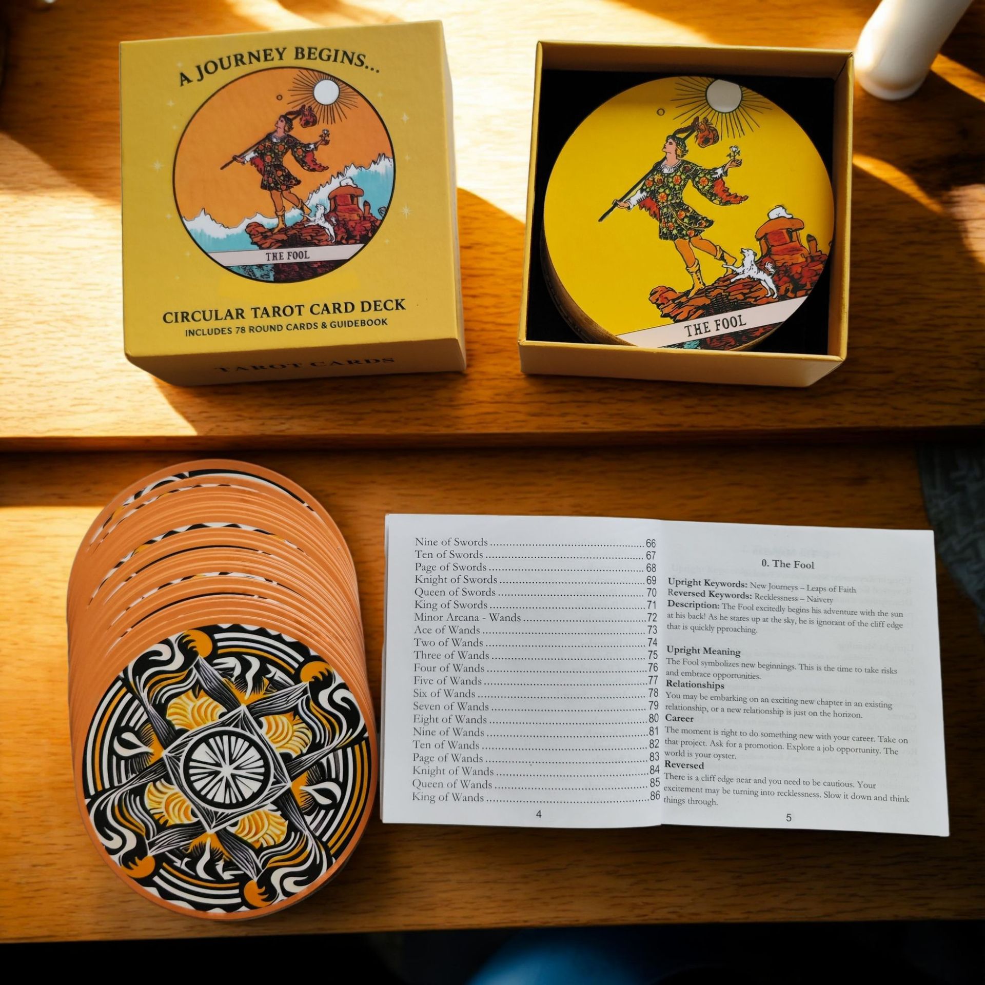 Круглые карты Таро в наборе: 7 – обзор и цена Tarot Cards Deck With Guidebook